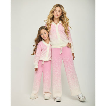 Cotton Candy Cozy Button-Up Sweater & Pant Set