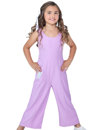 Pre-Order Purple Crystal Butterfly Capri Romper