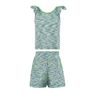 Pre-Order Green Pop Crystal Top & Short Set