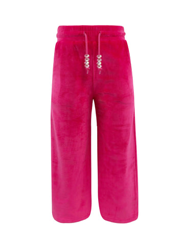 Dark Pink Plush Crystal Pant