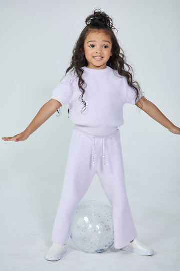 Purple Cozy Crystal Sweater Set