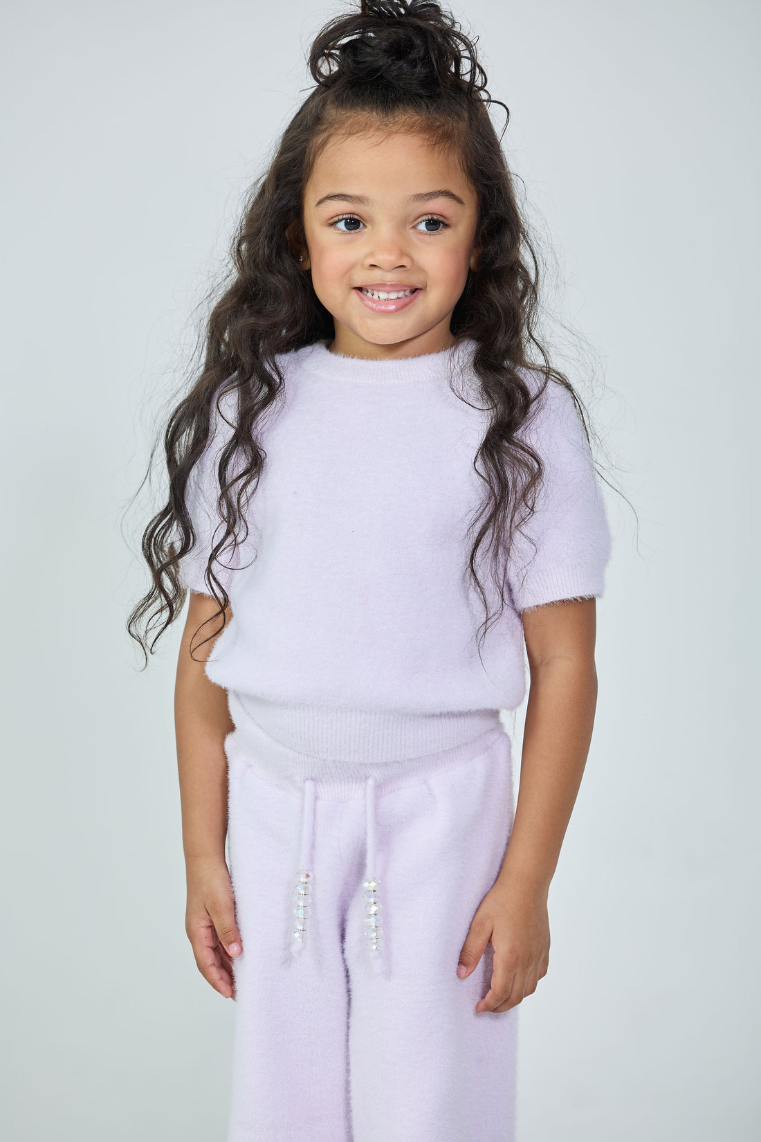 Purple Cozy Crystal Sweater Set