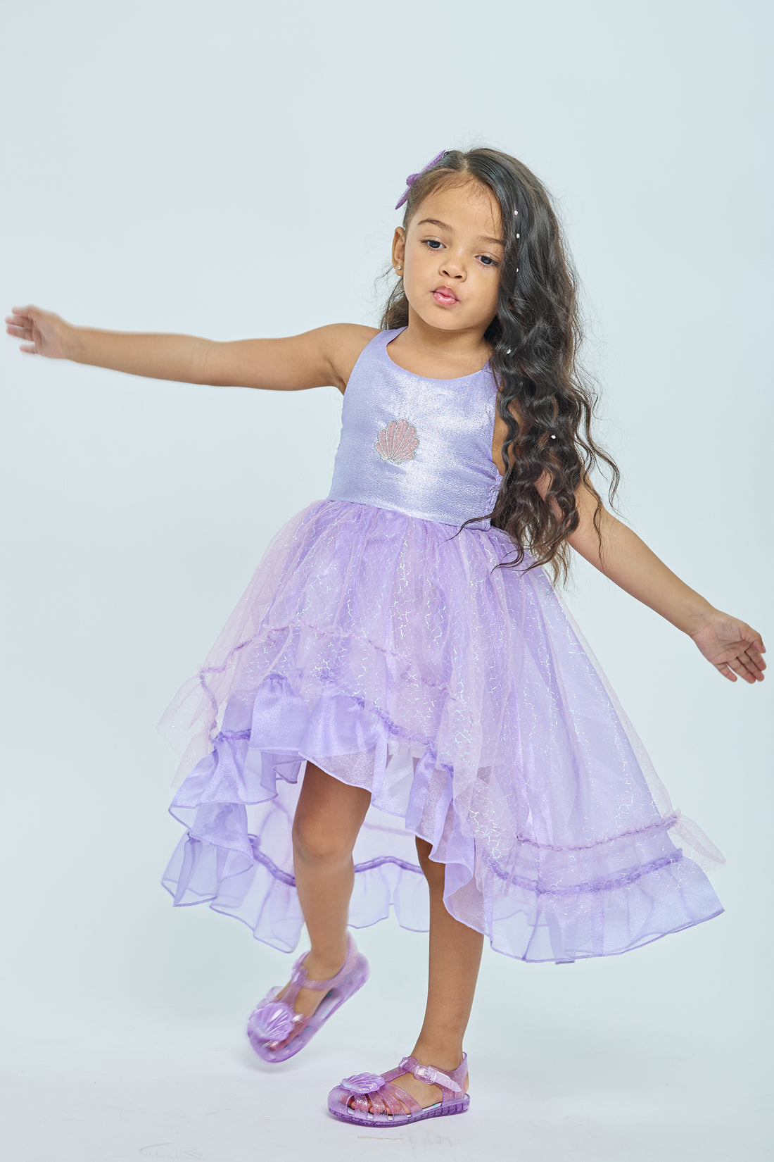 Mermaid Princess High-Low Dress & Short Set