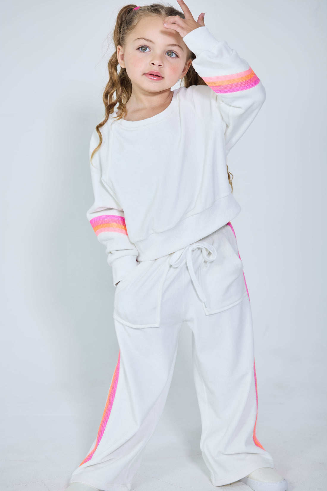 Neon Rainbow Plush Sweat Set
