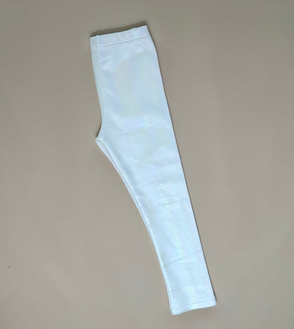 White Irridescent Shimmer Leggings