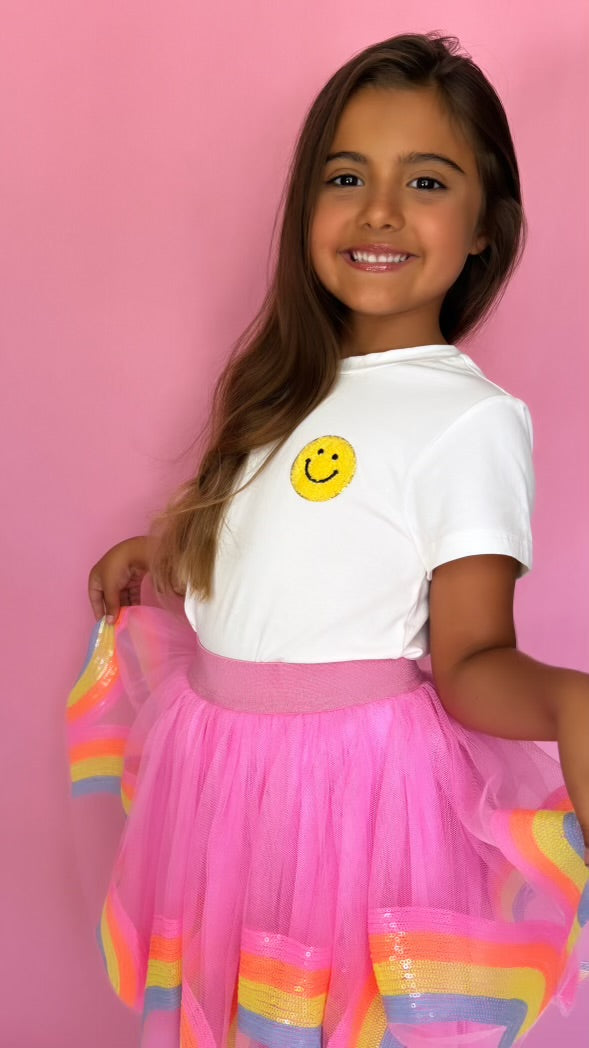 Smiley Rainbow Tee & Skort Set