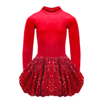 Pre-Order Holiday Velvet & Sequin Bubble Dress