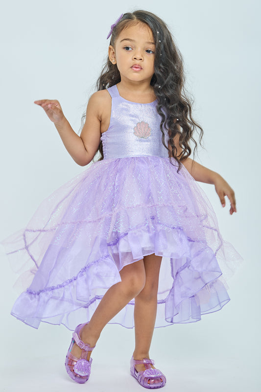 Mermaid Princess High-Low Dress Set