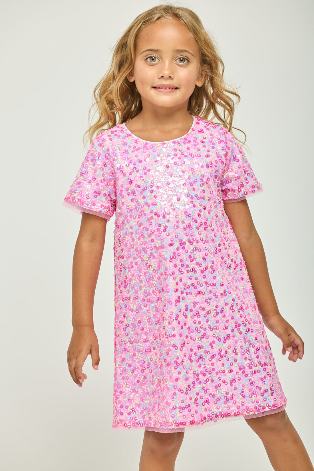 Pre-Order Pink Sequin Confetti Dress