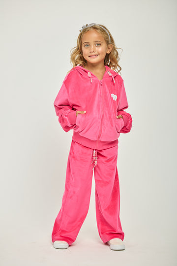 Dark Pink Plush Crystal Pant