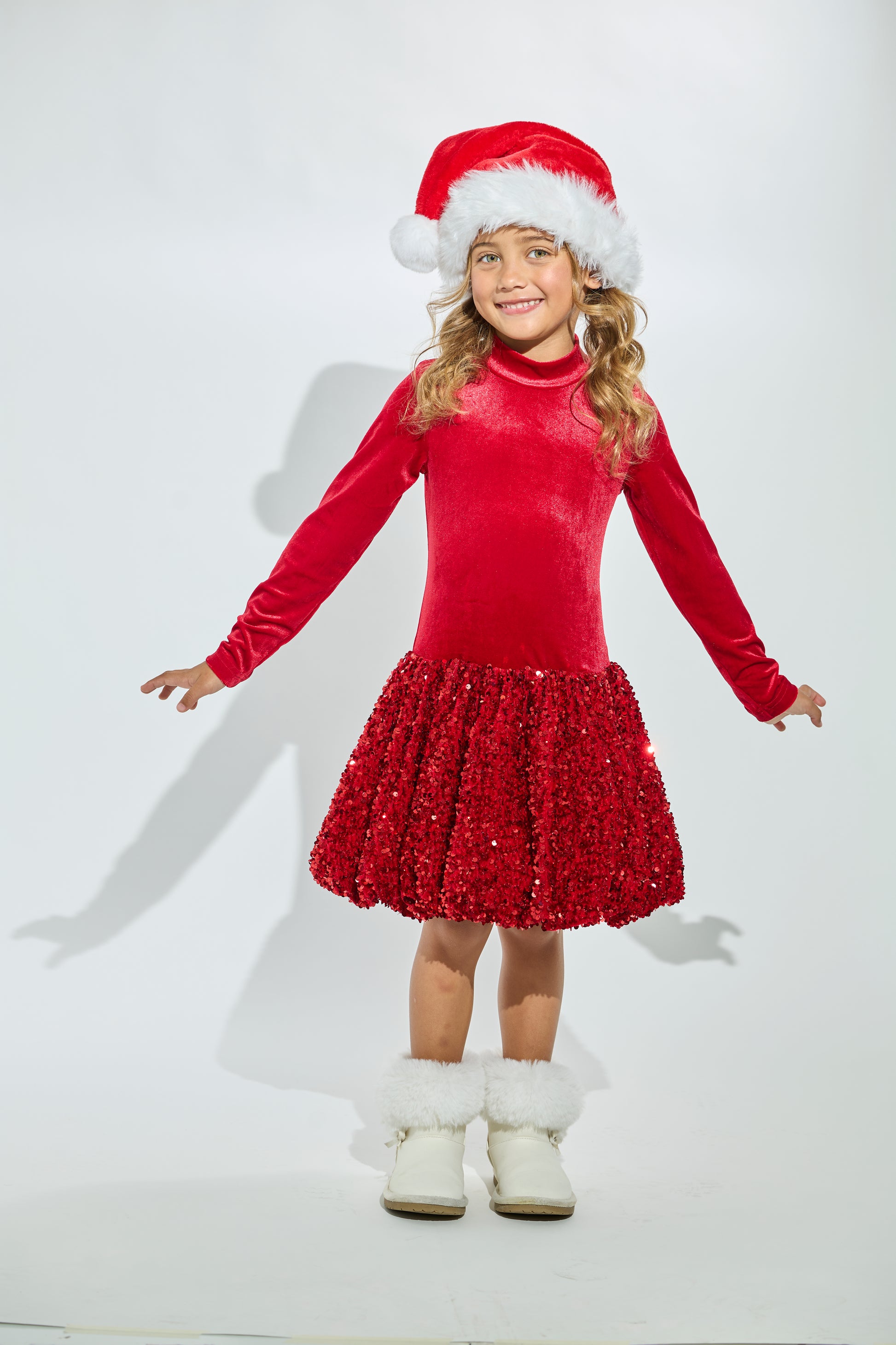 Pre-Order Holiday Velvet & Sequin Bubble Dress