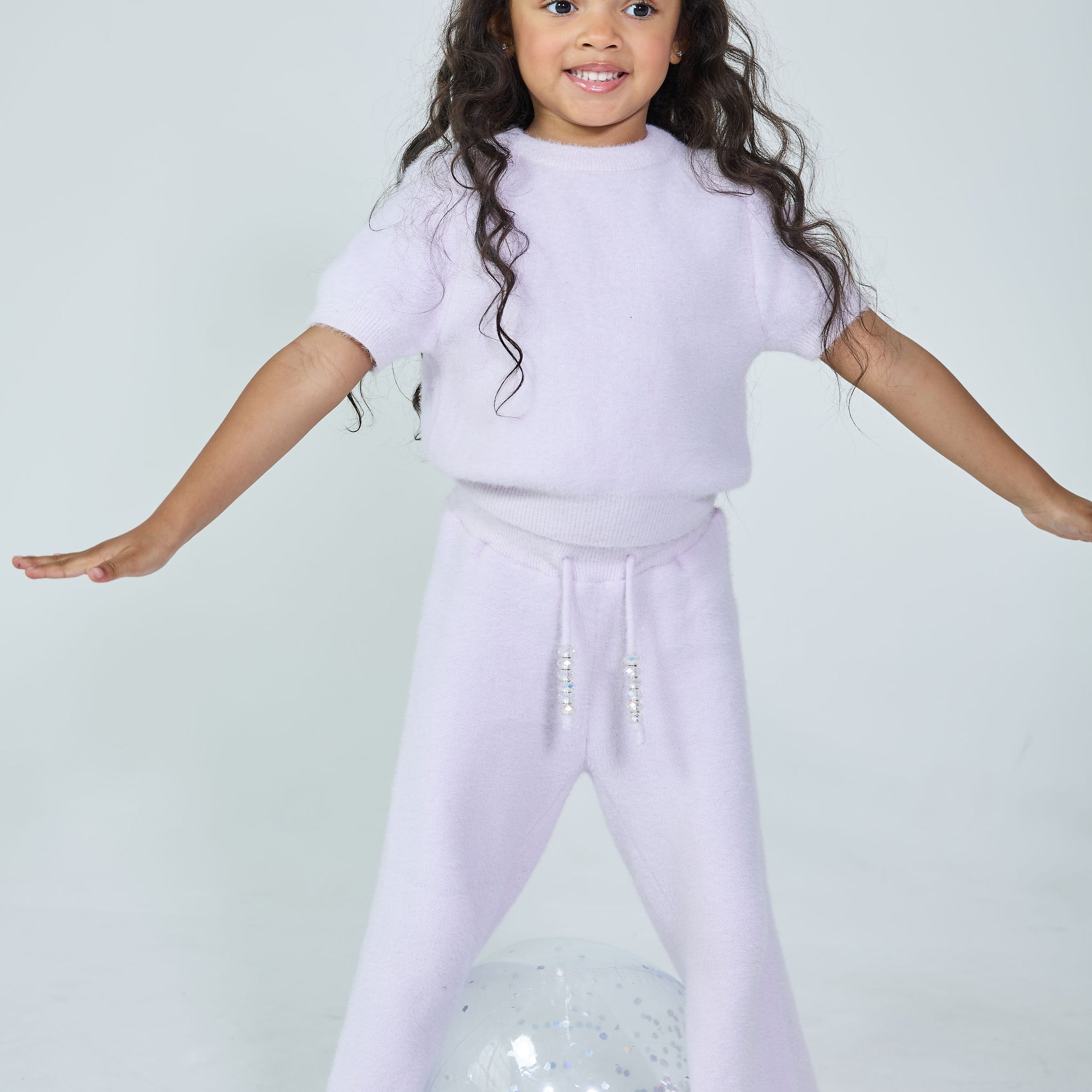 Purple Cozy Crystal Sweater Set