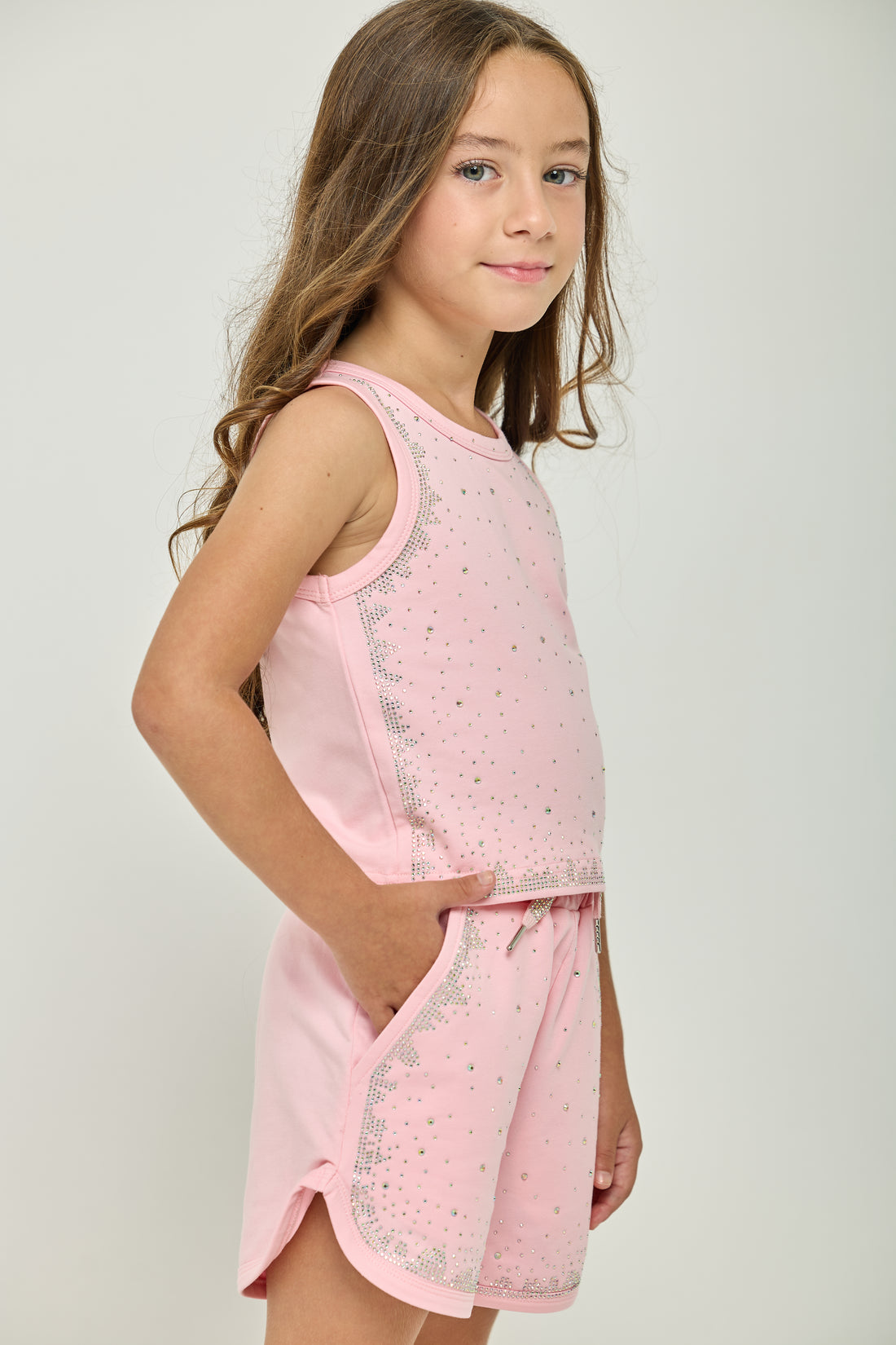 Pre-Order Pink Diamond Sparkle Top & Short Set