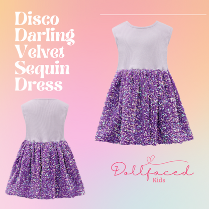 Disco Darling Velvet Sequin Dress